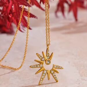 Radiant Star Necklace Gold Plated | NWOT